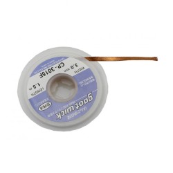 DESOLDERING WICK GOOT WICK CP-3015F 3.0MM/LENGTH 1.5M DESOLDERING WICK GOOT WICK CP-3015F 3.0MM/LENGTH 1.5M
